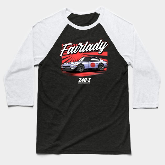 Datsun 240z Fairlady Z Baseball T-Shirt by JDM Boyz
